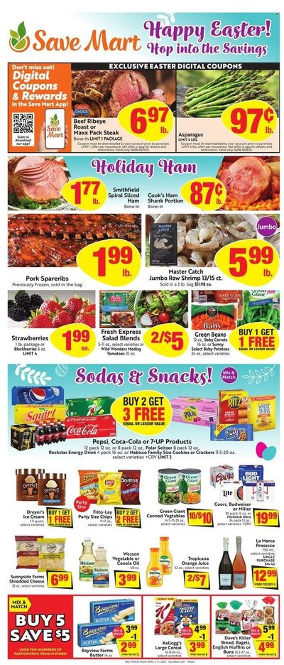 Save Mart (CA, NV) Weekly Ad Flyer Specials April 5 to April 11, 2023