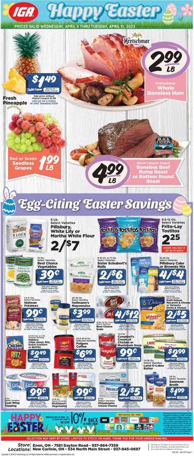 IGA (OH) Weekly Ad Flyer Specials April 5 to April 11, 2023