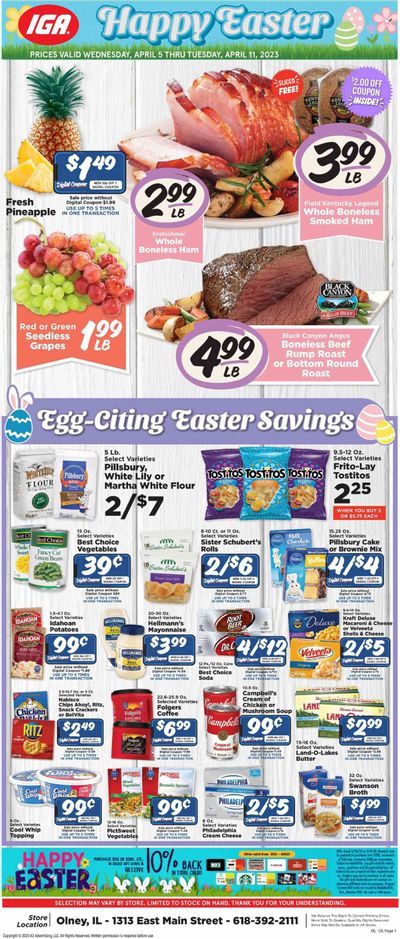 IGA (IL) Weekly Ad Flyer Specials April 5 to April 11, 2023