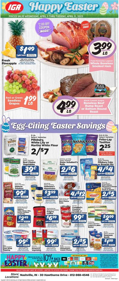 IGA (IN) Weekly Ad Flyer Specials April 5 to April 11, 2023