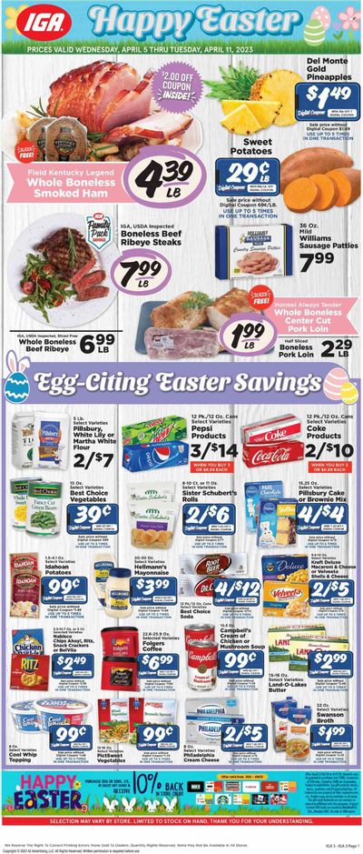 IGA (KY) Weekly Ad Flyer Specials April 5 to April 11, 2023