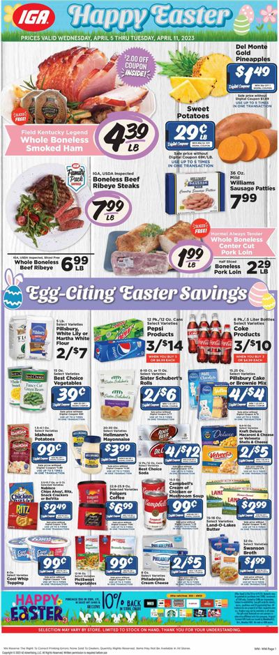 IGA (KY) Weekly Ad Flyer Specials April 5 to April 11, 2023