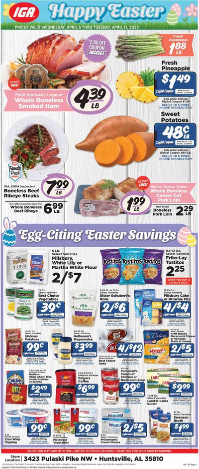 IGA (AL) Weekly Ad Flyer Specials April 5 to April 11, 2023