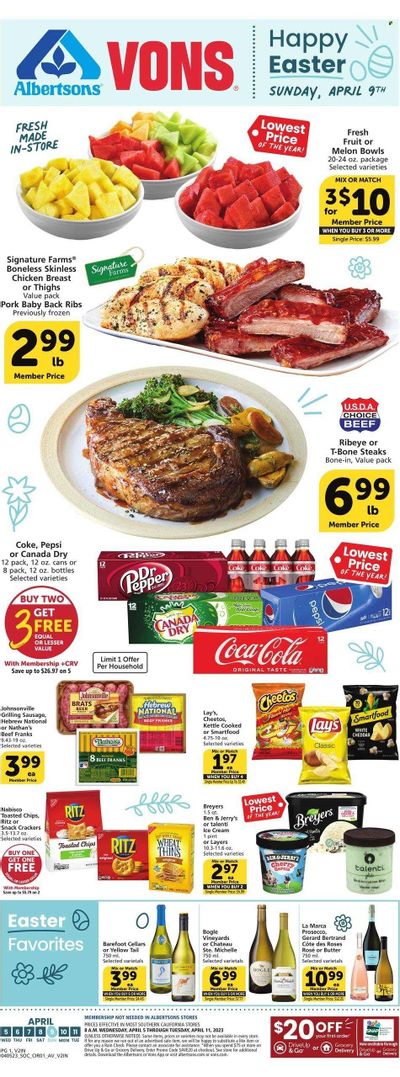 Vons (CA) Weekly Ad Flyer Specials April 5 to April 11, 2023 Vons (CA) Weekly Ad Flyer Specials April 5 to April 11, 2023