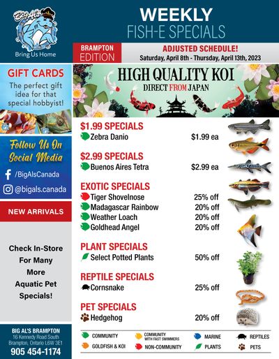 Big Al's (Brampton) Weekly Specials April 8 to 13