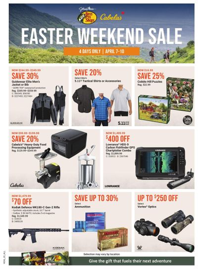 Cabela's Easter Weekend Sale Flyer April 7 to 10