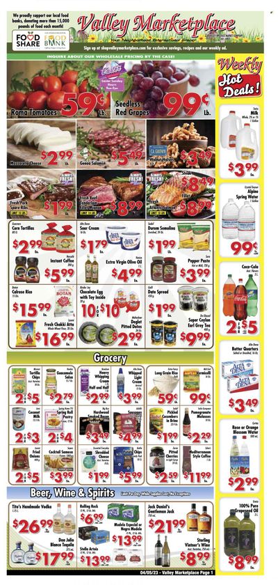 Valley Marketplace (CA) Weekly Ad Flyer Specials April 5 to April 11, 2023