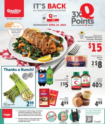 Quality Foods Flyer April 10 to 16