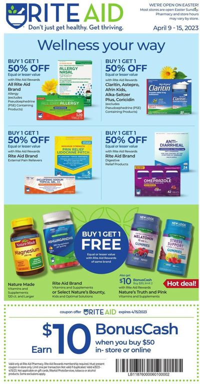 RITE AID Weekly Ad Flyer Specials April 9 to April 15, 2023