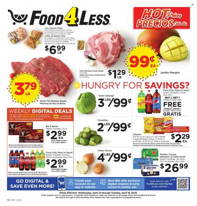 Food 4 Less (CA) Weekly Ad Flyer Specials April 12 to April 18, 2023