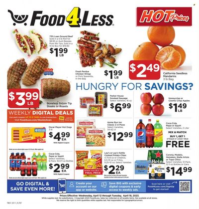 Food 4 Less (IN) Weekly Ad Flyer Specials April 12 to April 18, 2023