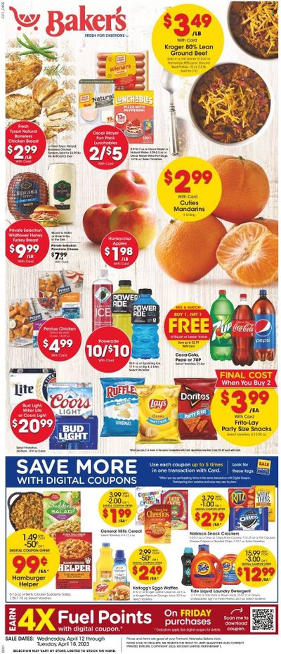 Baker's (NE) Weekly Ad Flyer Specials April 12 to April 18, 2023