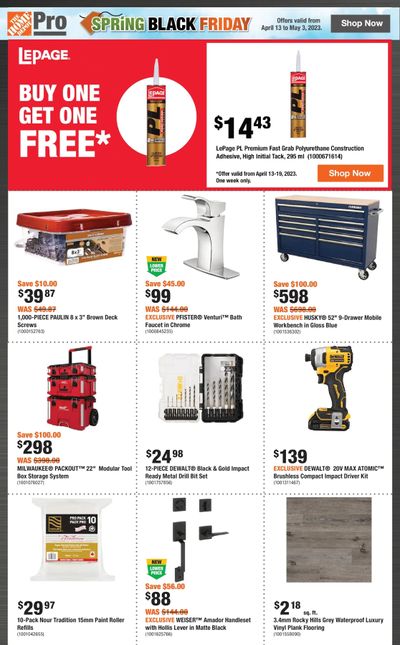 Home Depot Pro Flyer April 13 to May 3
