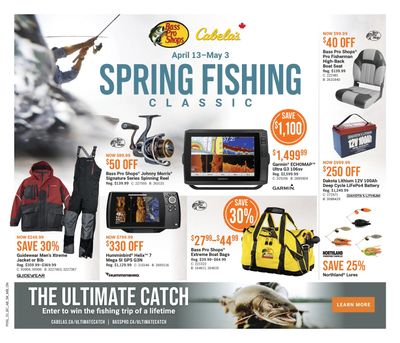 Cabela's Spring Fishing Flyer April 13 to May 3