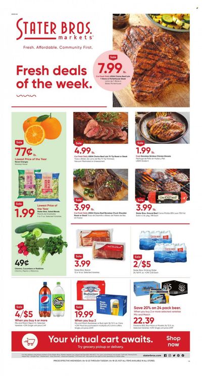 Stater Bros. (CA) Weekly Ad Flyer Specials April 12 to April 18, 2023