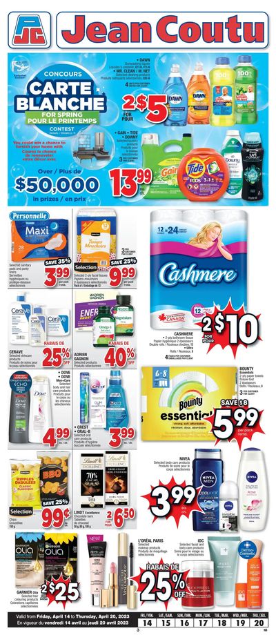 Jean Coutu (NB) Flyer April 14 to 20 Jean Coutu (NB) Flyer April 14 to 20