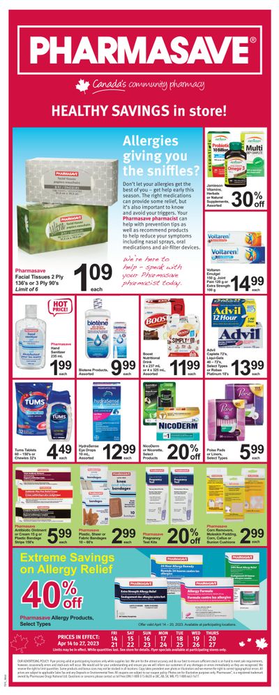 Pharmasave (West) Flyer April 14 to 27