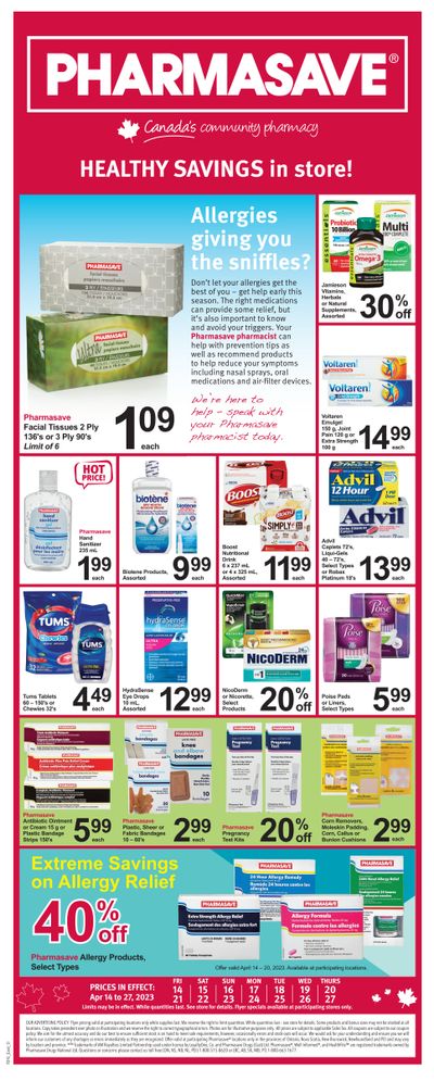 Pharmasave (ON) Flyer April 14 to 27