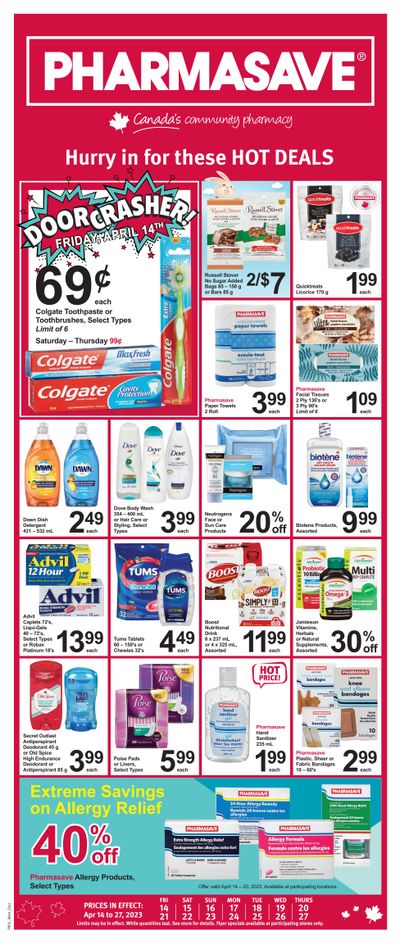 Pharmasave (ON & West) Flyer April 14 to 27