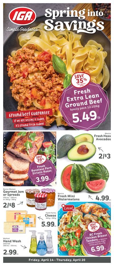 IGA Stores of BC Flyer April 14 to 20 IGA Stores of BC Flyer April 14 to 20
