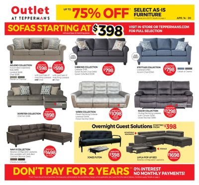 Outlet at Tepperman's Flyer April 14 to 20