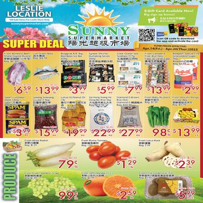 Sunny Supermarket (Leslie) Flyer April 14 to 20