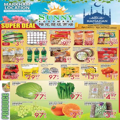Sunny Foodmart (Markham) Flyer April 14 to 20
