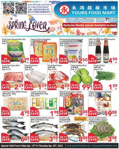 Yours Food Mart Flyer April 14 to 20