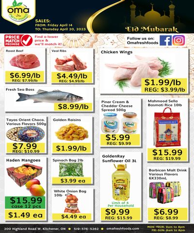 Oma Fresh Foods Flyer April 14 to 20