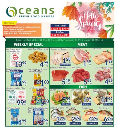 Oceans Fresh Food Market (West Dr., Brampton) Flyer April 14 to 20