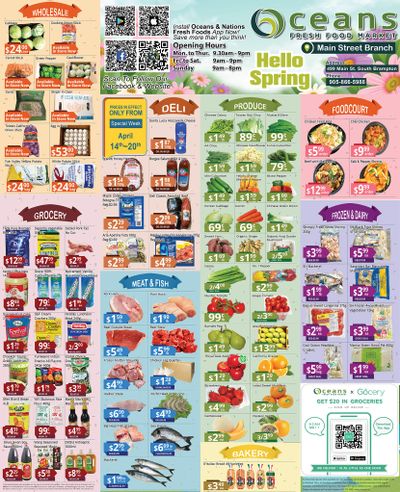 Oceans Fresh Food Market (Main St., Brampton) Flyer April 14 to 20