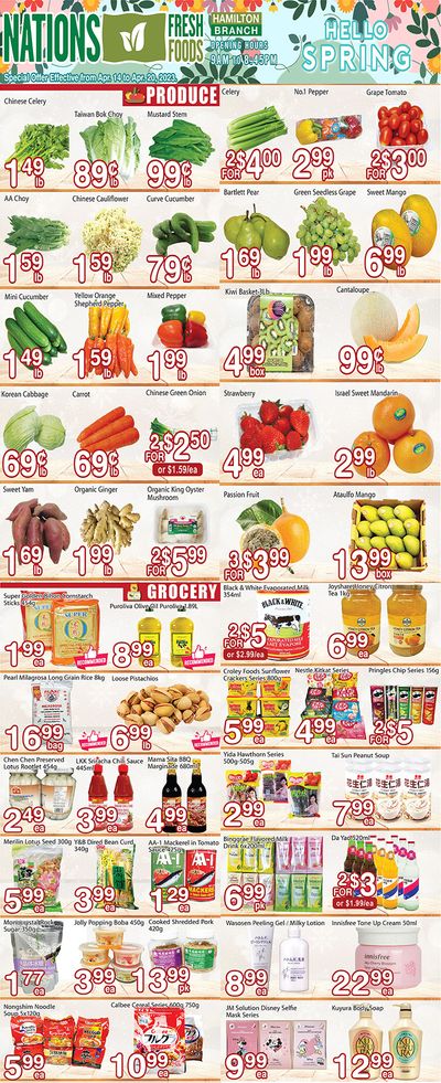 Nations Fresh Foods (Hamilton) Flyer April 14 to 20