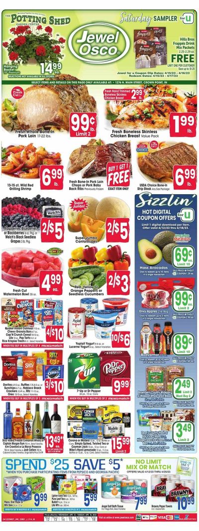 Jewel Osco (IN) Weekly Ad Flyer Specials April 12 to April 18, 2023