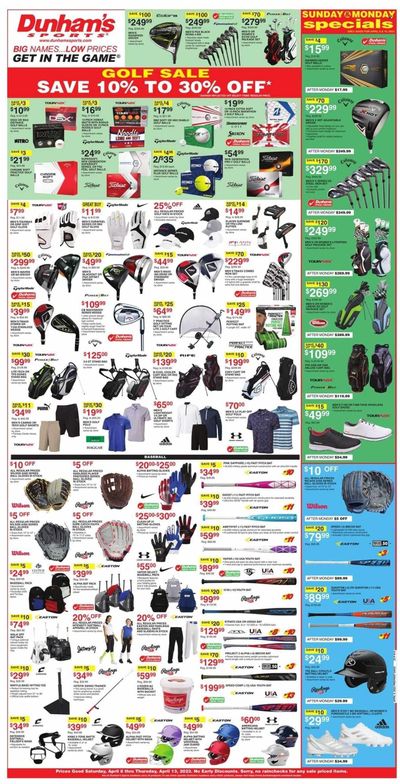Dunham's Sports Weekly Ad Flyer Specials April 8 to April 13, 2023