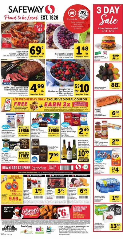 Safeway (CA) Weekly Ad Flyer Specials April 12 to April 18, 2023