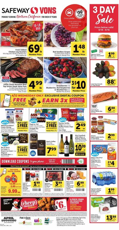 Safeway (CA) Weekly Ad Flyer Specials April 12 to April 18, 2023