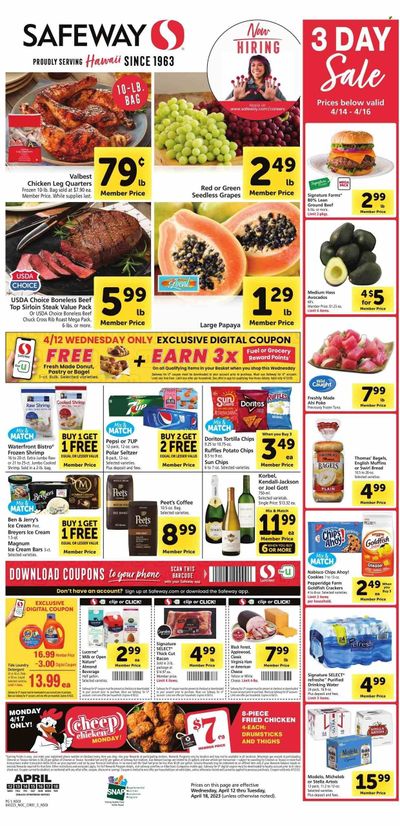 Safeway (HI) Weekly Ad Flyer Specials April 12 to April 18, 2023