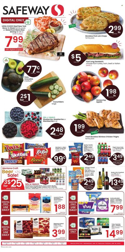 Safeway (MT) Weekly Ad Flyer Specials April 12 to April 18, 2023