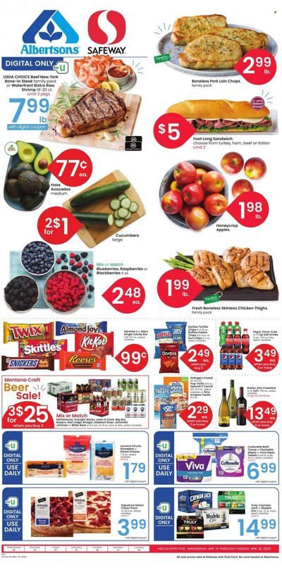 Safeway (MT) Weekly Ad Flyer Specials April 12 to April 18, 2023