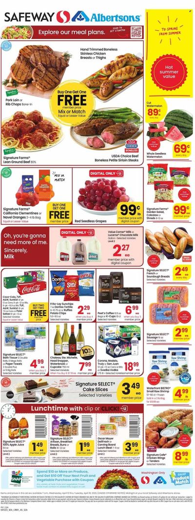 Safeway (WA) Weekly Ad Flyer Specials April 12 to April 18, 2023
