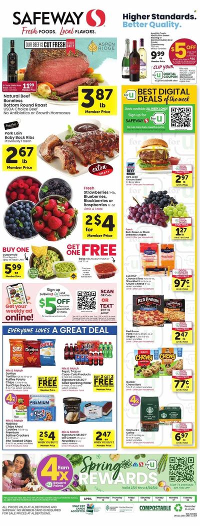 Safeway (WY) Weekly Ad Flyer Specials April 12 to April 18, 2023
