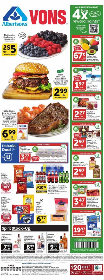Vons (CA) Weekly Ad Flyer Specials April 12 to April 18, 2023