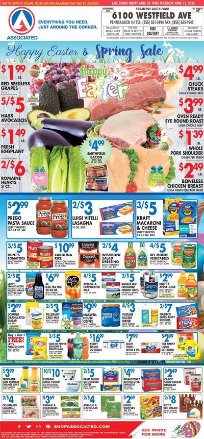 Associated Supermarkets (NY) Weekly Ad Flyer Specials April 7 to April 13, 2023