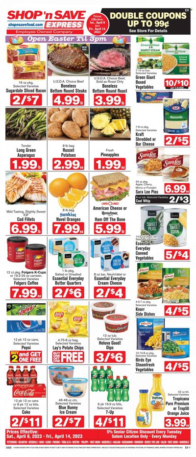 Shop ‘n Save Express (MD, PA, WV) Weekly Ad Flyer Specials April 8 to April 14, 2023