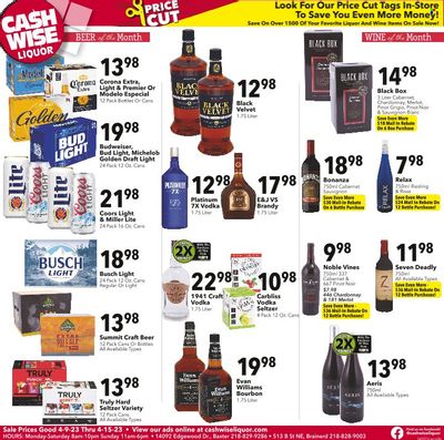 Cash Wise Liquor Only (MN) Weekly Ad Flyer Specials April 9 to April 15, 2023