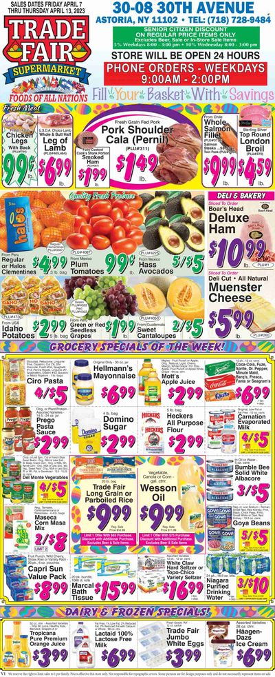 Trade Fair Supermarket (NY) Weekly Ad Flyer Specials April 7 to April 13, 2023