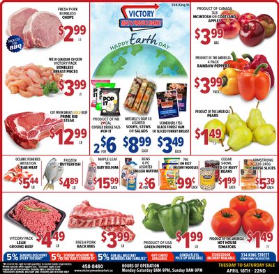 Victory Meat Market Flyer April 18 to 22