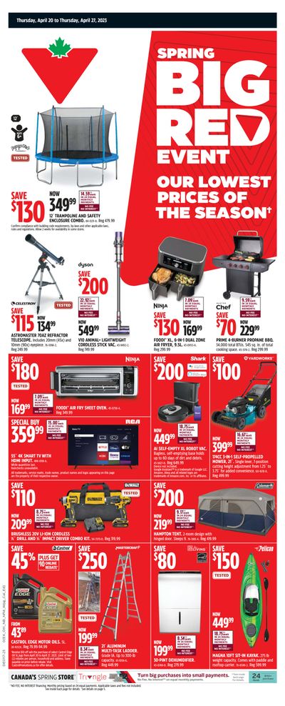 Canadian Tire (ON) Big Red Event Flyer April 20 to 27