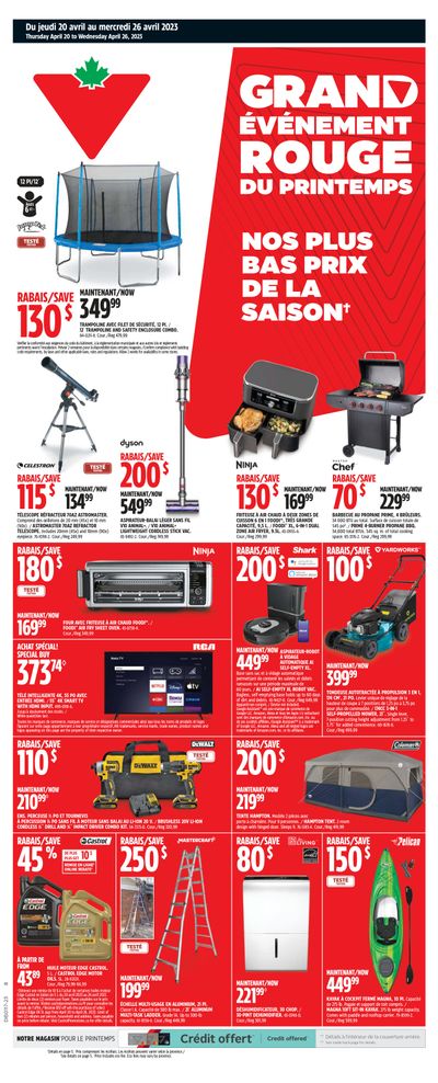 Canadian Tire (QC) Big Red Event Flyer April 20 to 26