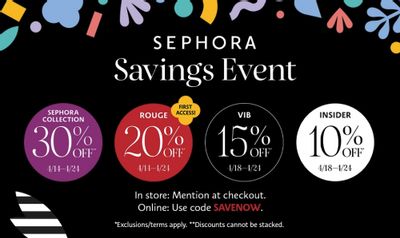Sephora Canada Spring Savings Event: Save Up to 20% OFF Beauty Insiders + 30% OFF All Sephora Collection + More